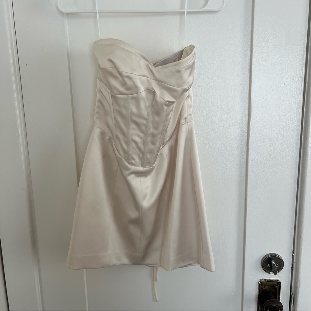 Reformation Pacie Stain Strapless Corset Dress - Picture 2 of 7